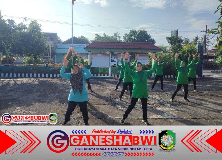 Persit Ranting 19 Koramil 18 Gelar Senam Pagi Bersama, Jaga Kebugaran dan Kekompakan