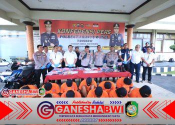 Polresta Banyuwangi Tangkap 37 Tersangka dalam Operasi Pekat Semeru II 2025, Termasuk Polisi Gadungan