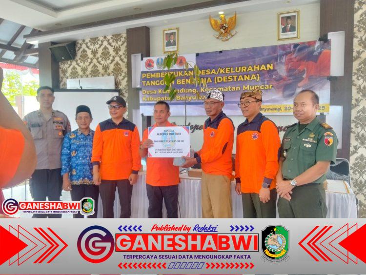 Danramil 0825/17 Muncar Hadiri Pembentukan Desa Tangguh Bencana (DESTANA) di Desa Kumendung