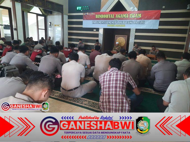Polresta Banyuwangi Rutin Gelar Binrohtal, Bangun Karakter Personel yang Humanis dan Unggul