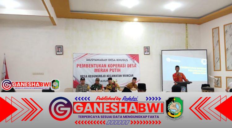 Babinsa Koramil 0825/17 Muncar Produktif Dukung Pembentukan Koperasi Merah Putih Desa Kedungrejo