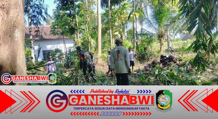 Babinsa dan Warga Ringintelu Gelar Kerja Bakti Produktif Bersihkan Bantaran Sungai Suko