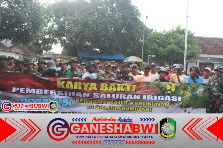 Kodim 0825/Banyuwangi dan Warga Gotong Royong Bersihkan Saluran Irigasi di Pesanggaran Kodim 0825/Banyuwangi dan Warga Gotong Royong Bersihkan Saluran Irigasi di Pesanggaran