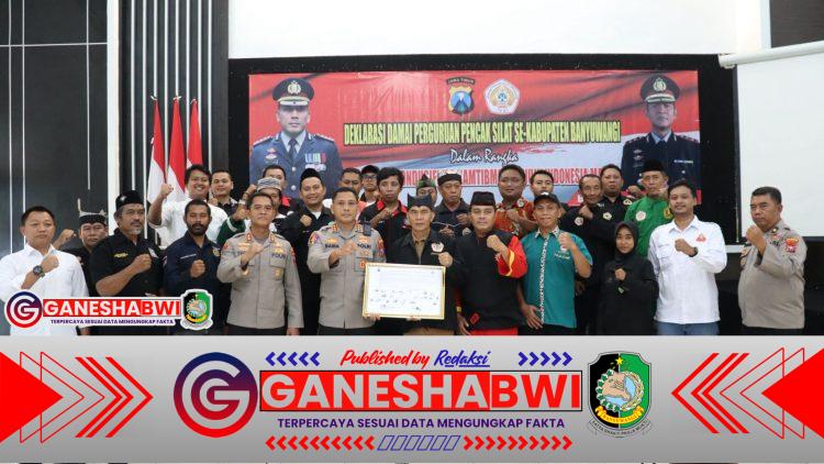 Seluruh Perguruan Silat di Banyuwangi Deklarasi Damai, Polresta Tegaskan Komitmen Kamtibmas
