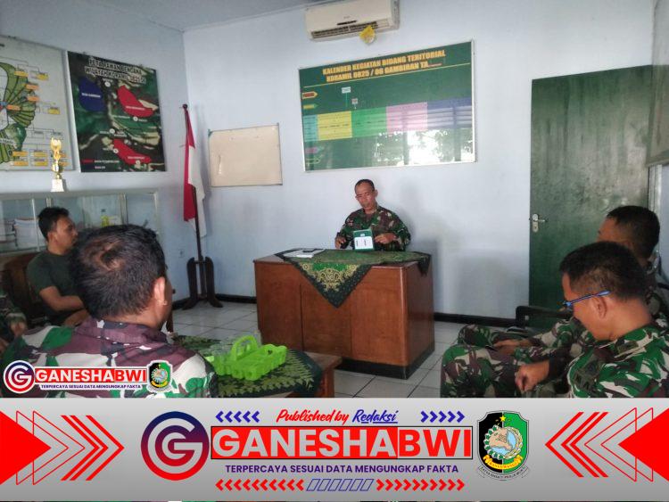 Danramil Gambiran Tekankan Disiplin dan Dedikasi Prajurit dalam Pengarahan Internal