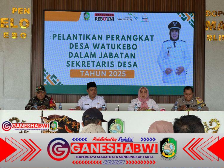Babinsa Rogojampi Hadiri Pelantikan Sekdes Watukebo, Perkuat Sinergi Produktif dengan Pemerintah Desa