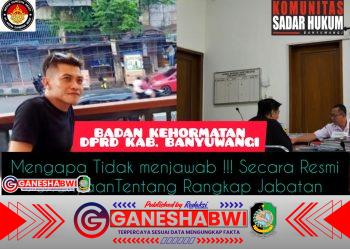 Rangkap Jabatan Wakil Ketua DPRD Banyuwangi Sebagai Ketua Askab PSSI : Kepada BK DPRD, Sugiarto Surat Mohon Dijawab Tertulis, Karena ini Tentang Regulasi Bukan Opini-opini Rangkap Jabatan Wakil Ketua DPRD Banyuwangi Sebagai Ketua Askab PSSI : Kepada BK DPRD, Sugiarto Surat Mohon Dijawab Tertulis, Karena ini Tentang Regulasi Bukan Opini-opini