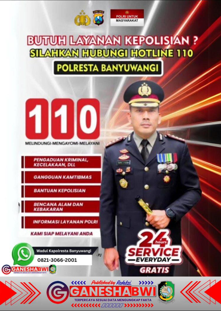 Polresta Banyuwangi Luncurkan Call Center 110, Preman Langsung Pensiun! Polresta Banyuwangi Luncurkan Call Center 110, Preman Langsung Pensiun!
