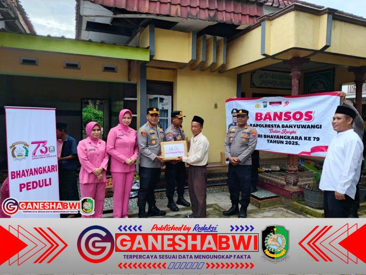 Polresta Banyuwangi Gelar Baksos dalam Memperingati Hari Bhayangkara ke-79 di Panti Jompo dan Panti Asuhan