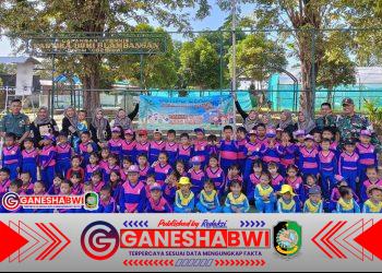 Outing Class TK Dharma Wanita 47 Gintangan ke Kodim 0825 Banyuwangi Tanamkan Semangat Nasionalisme Sejak Dini