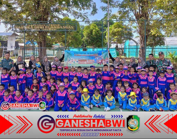 Outing Class TK Dharma Wanita 47 Gintangan ke Kodim 0825 Banyuwangi Tanamkan Semangat Nasionalisme Sejak Dini