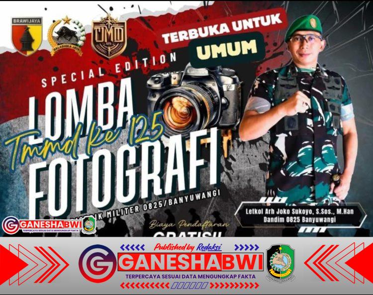 Kodim 0825 Banyuwangi Gelar Lomba Fotografi TMMD ke-125, Ajak Warga Abadikan Momen Gotong Royong Bangun Desa Kodim 0825 Banyuwangi Gelar Lomba Fotografi TMMD ke-125, Ajak Warga Abadikan Momen Gotong Royong Bangun Desa