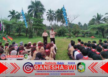 Babinsa Songgon Berikan Materi Wasbang dan PBB kepada 400 Pramuka MAN 1 Banyuwangi