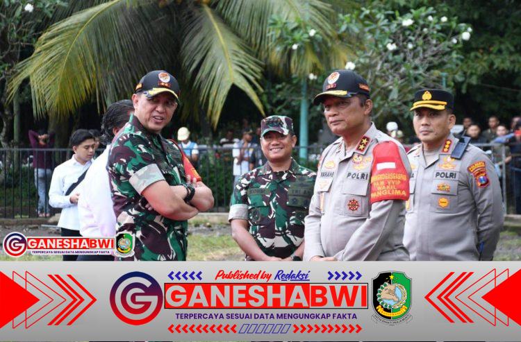 Danrem 083/Bdj Dampingi Pangdam Saat Kunjungan Wapres RI di Banyuwangi