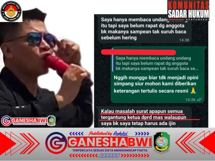 "BK DPRD Banyuwangi: Tugasnya Apa Jika Semua Menunggu Persetujuan Ketua DPRD?" “BK DPRD Banyuwangi: Tugasnya Apa Jika Semua Menunggu Persetujuan Ketua DPRD?”