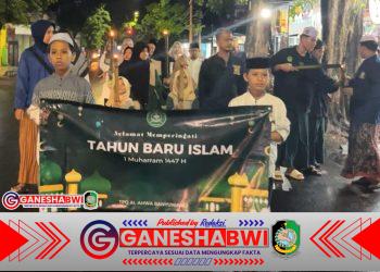 Semarak Cahaya Hijrah, Ponpes Adz-Dzikra Banyuwangi Gelar Pawai Obor Sambut 1 Muharram 1447 H