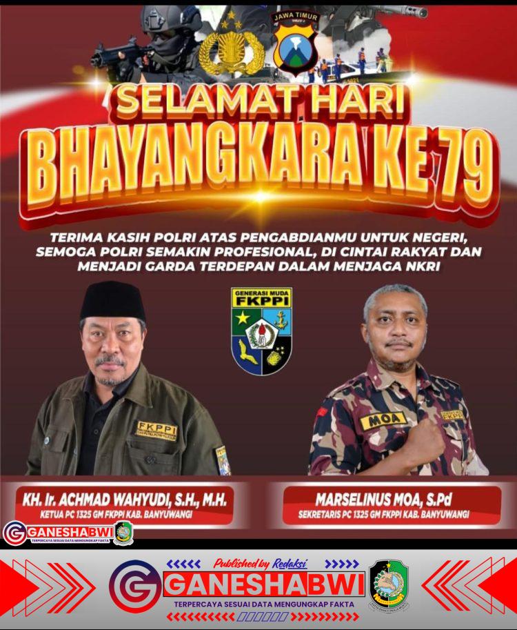 GM FKPPI Banyuwangi Pasang 15 Billboard Sambut Hari Bhayangkara ke-79, Serukan Dukungan untuk POLRI GM FKPPI Banyuwangi Pasang 15 Billboard Sambut Hari Bhayangkara ke-79, Serukan Dukungan untuk POLRI