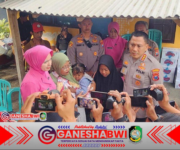 Kapolresta Banyuwangi Takziah ke Rumah Duka Korban KMP Tunu Pratama Jaya, Anak Korban Kini Yatim Piatu