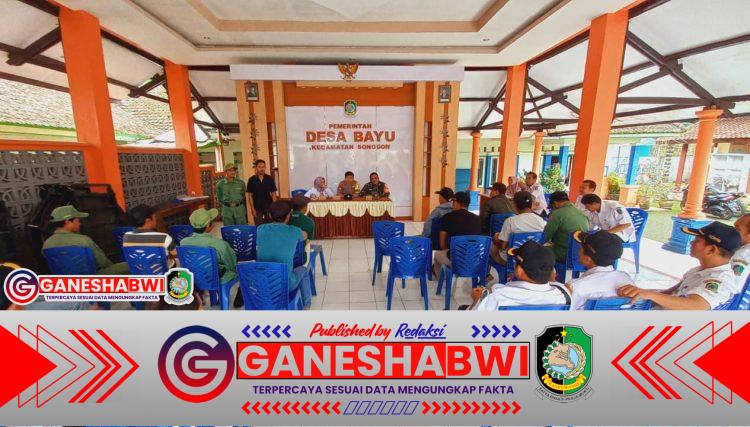 Babinsa Koramil Songgon Gelar Sosialisasi Kamtibmas, Tingkatkan Kapasitas Linmas Desa Bayu