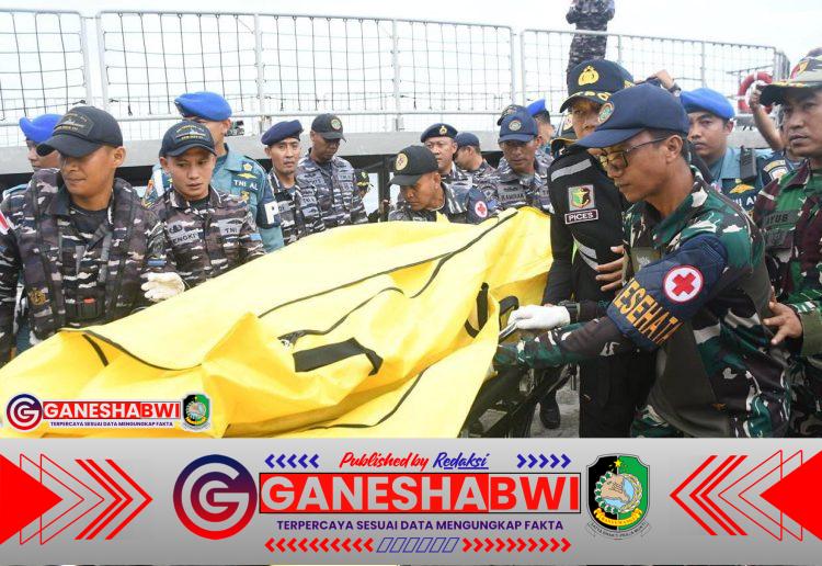 Dandim 0825/Banyuwangi Tinjau Evakuasi Jenazah Korban Tenggelam KMP Tunu Pratama Jaya