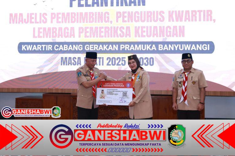 Bupati Ipuk Kembali Dilantik Jadi Ketua Mabicab Gerakan Pramuka Banyuwangi Masa Bakti 2025-2030