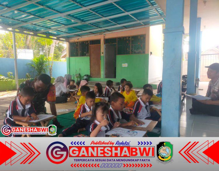 Babinsa Mojopanggung Dampingi Anak TK Blambangan, Tanamkan Semangat Belajar Sejak Dini