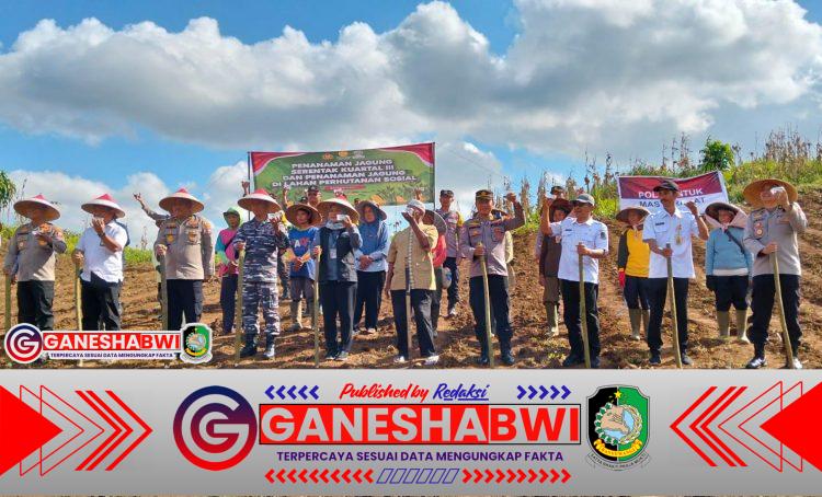 Polresta Banyuwangi Tanam Jagung Serentak Dukung Program Ketahanan Pangan Nasional