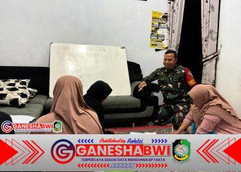 Babinsa Kodim 0825 Banyuwangi Ajar Keaksaraan Dasar Warga Terpencil di Kalipuro