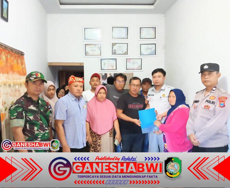 Babinsa Kabat Dampingi Penyaluran Santunan Jasa Raharja kepada Keluarga Korban KMP Tunu Pratama Jaya