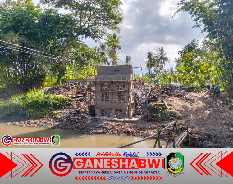 Pondasi Jembatan Pra TMMD 125 Kodim Banyuwangi Dibangun Kuat untuk Dukung Akses Warga