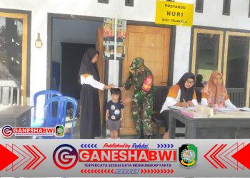 Babinsa Ringintelu Dorong Kesehatan Balita Lewat Posyandu NURI