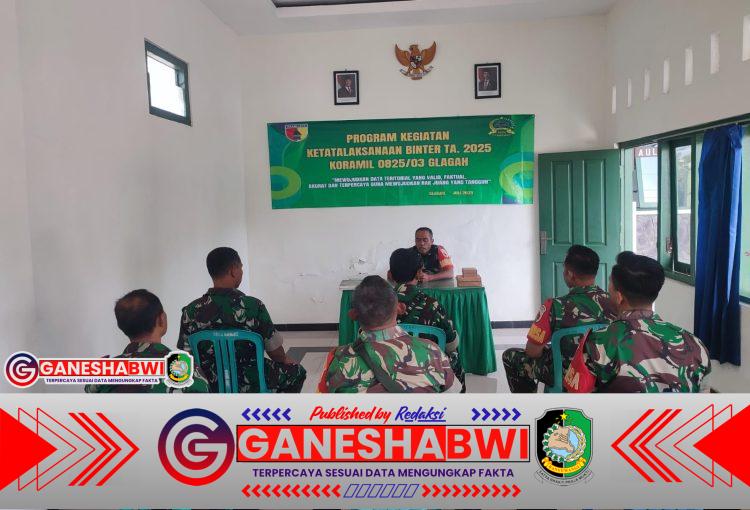 Koramil 0825/03 Glagah Tingkatkan Pembinaan Teritorial Lewat Kegiatan Ketatalaksanaan Binter Koramil 0825/03 Glagah Tingkatkan Pembinaan Teritorial Lewat Kegiatan Ketatalaksanaan Binter