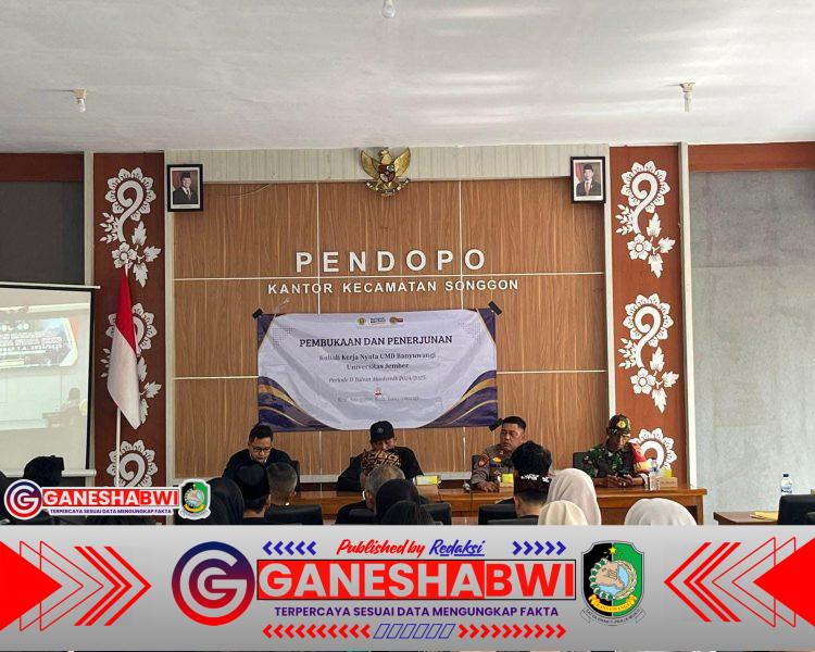 Babinsa Koramil 0825/20 Songgon Hadiri Pembukaan KKN Universitas Jember di Kecamatan Songgon