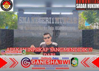 Ketua Komunitas Sadar Hukum Banyuwangi Mengecam Pelayanan SMA Negeri 1 Muncar dan Akan Jadikan Percontohan Laporan Dugaan Pungli Pendidikan Banyuwangi