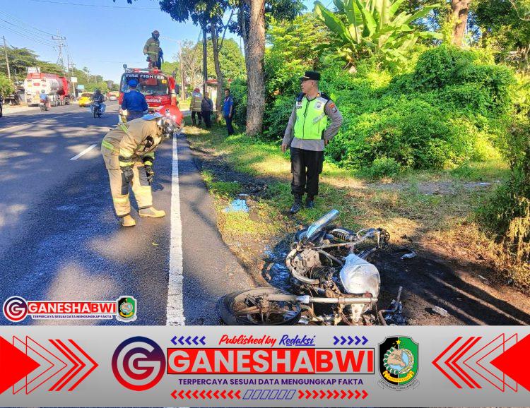 Motor Terbakar di Kedayunan Banyuwangi, Diduga Akibat Korsleting Motor Terbakar di Kedayunan Banyuwangi, Diduga Akibat Korsleting