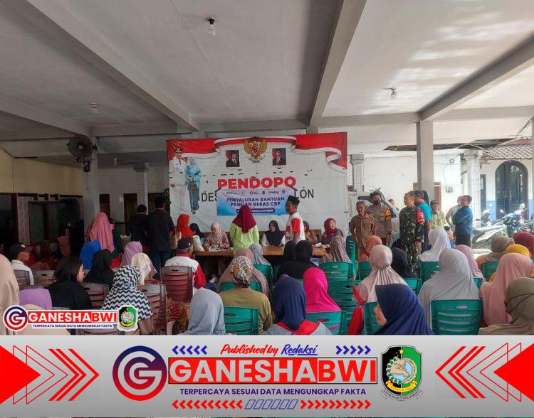 Babinsa dan Bhabinkamtibmas Kawal Penyaluran 12,96 Ton Beras Bantuan Pemerintah di Kalibaru Kulon