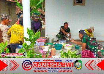 Hangatnya Kebersamaan Satgas TMMD dan Warga Seneporejo Saat Makan Bersama