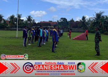 Koramil 0825/10 Bangorejo Dampingi Latihan Paskibraka HUT RI ke-80 di Sambimulyo