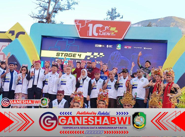 Dandim 0825 Banyuwangi Hadiri Penutupan Etape 4 Tour De Ijen 2025 di Paltuding