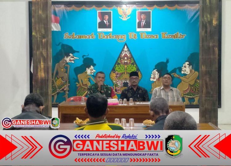 Babinsa Kesilir Ajak Linmas dan Sublok Gotong Royong Sukseskan TMMD ke-125