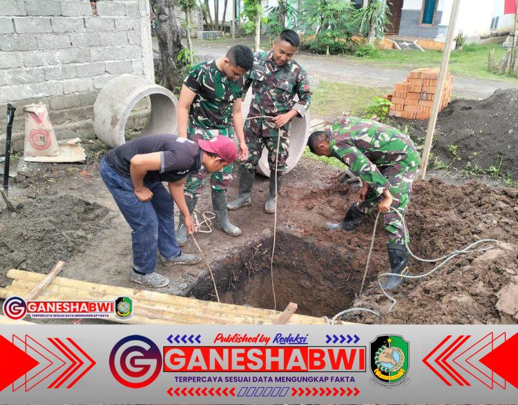 Gotong Royong TNI dan Warga, Pembangunan MCK di Siliragung Berjalan Lancar Gotong Royong TNI dan Warga, Pembangunan MCK di Siliragung Berjalan Lancar