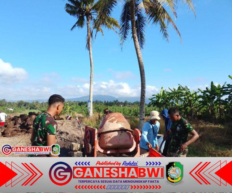 Satgas TMMD 125 Kodim 0825 Banyuwangi Kebut Pembangunan Irigasi, Petani Sambut Antusias