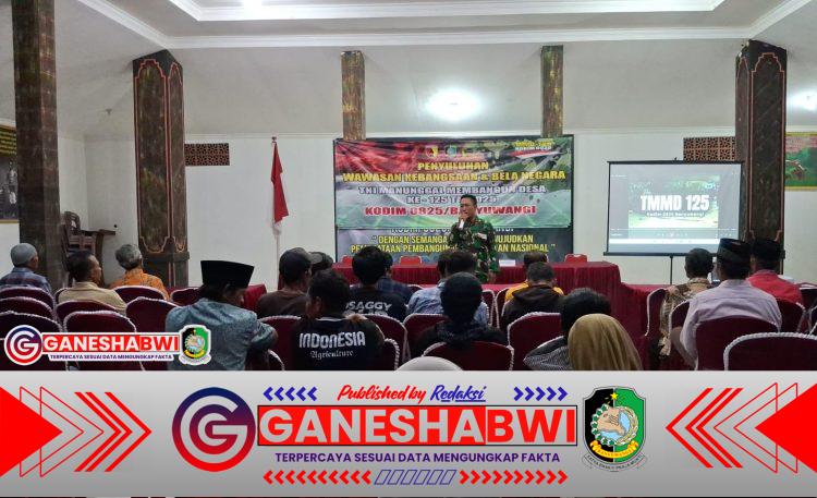 TMMD ke-125 Kodim 0825/Banyuwangi Gelar Penyuluhan Wawasan Kebangsaan di Desa Kesilir TMMD ke-125 Kodim 0825/Banyuwangi Gelar Penyuluhan Wawasan Kebangsaan di Desa Kesilir