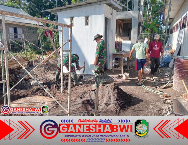 Satgas TMMD ke-125 Kodim 0825/Banyuwangi Percepat Pembangunan MCK di Siliragung