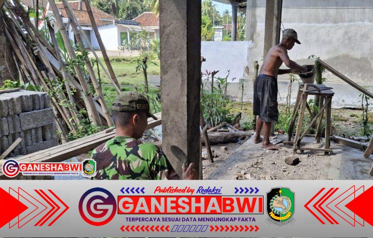 Satgas TMMD 125 Kodim Banyuwangi Bangun Rumah Ibu Sulami di Desa Siliragung