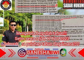 RTH GENTENG Jadi Ladang Korupsi? Komunitas Sadar Hukum Banyuwangi Bongkar Dugaan Penyelewengan PAD Puluhan Tahun RTH GENTENG Jadi Ladang Korupsi? Komunitas Sadar Hukum Banyuwangi Bongkar Dugaan Penyelewengan PAD Puluhan Tahun