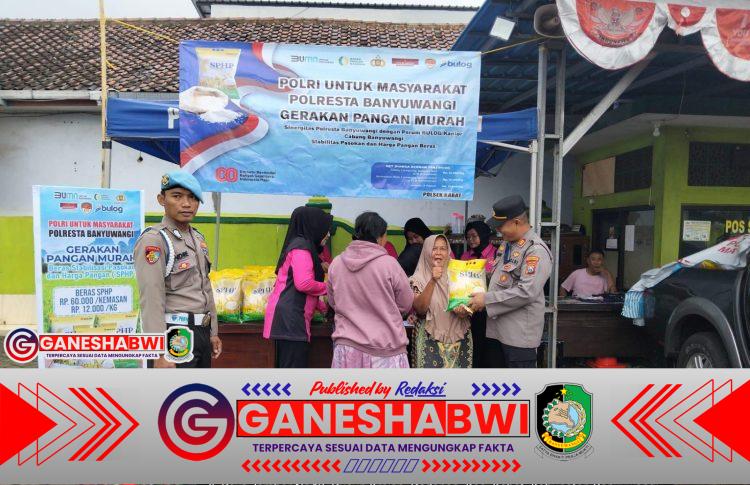 Polsek Kabat Gandeng Bulog Gelar Gerakan Pangan Murah, 1 Ton Beras SPHP Ludes Diserbu Warga Polsek Kabat Gandeng Bulog Gelar Gerakan Pangan Murah, 1 Ton Beras SPHP Ludes Diserbu Warga