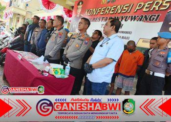 Polresta Banyuwangi Bekuk 2 Eksekutor dan 4 Penadah Kasus Curanmor