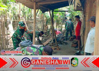 Koramil 0825/18 Purwoharjo Gelar Program Rutilahu untuk Warga Kurang Mampu