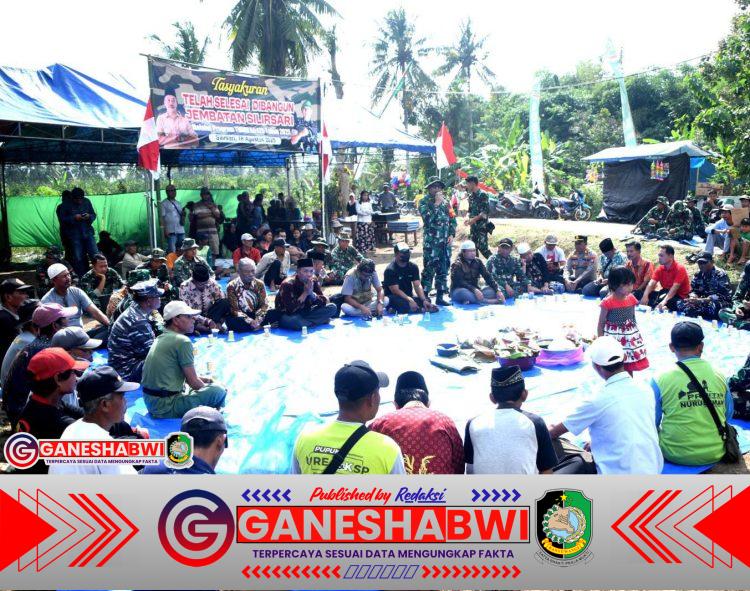 Warga Silirsari Gelar Syukuran Rampungnya Jembatan TMMD 125 Banyuwangi